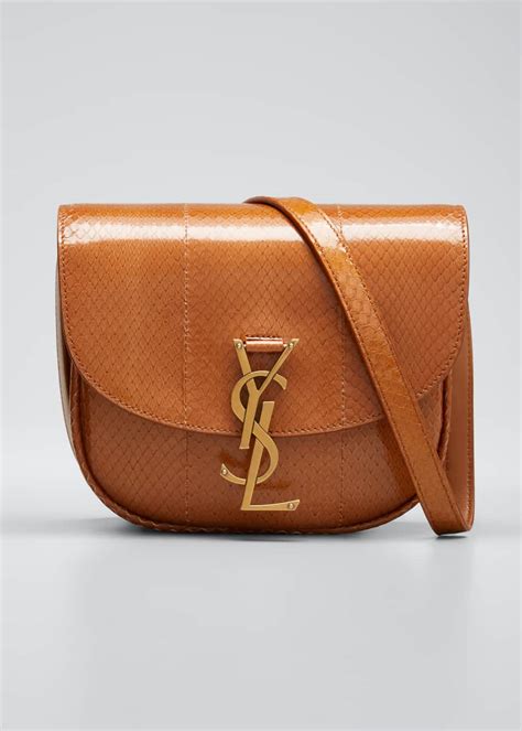 Saint Laurent Kaia Small Snakeskin YSL Crossbody Bag